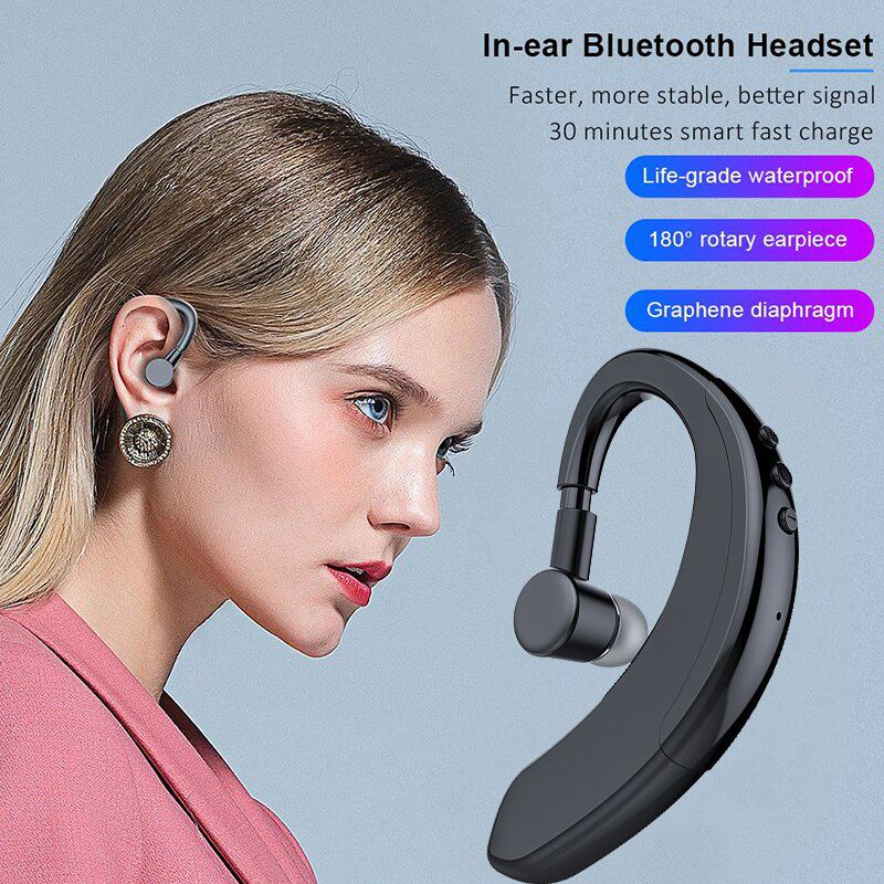 Business Mini Wireless Headset Translucent Treble Strong Bass - Headphone - Headphone