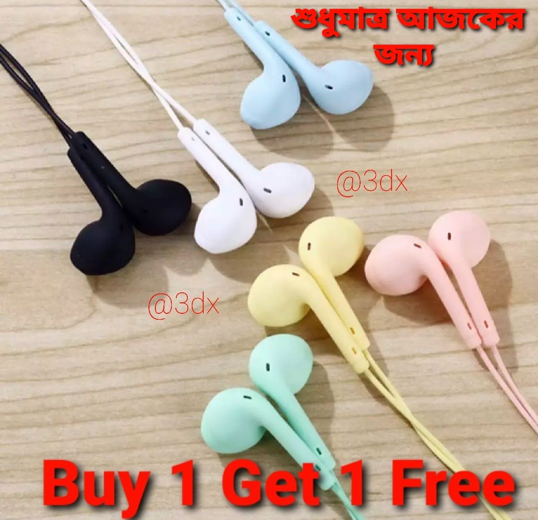 Music U19 Earphone Colorful Matte Earbuds Stereo Wired Earphones with Microphone
