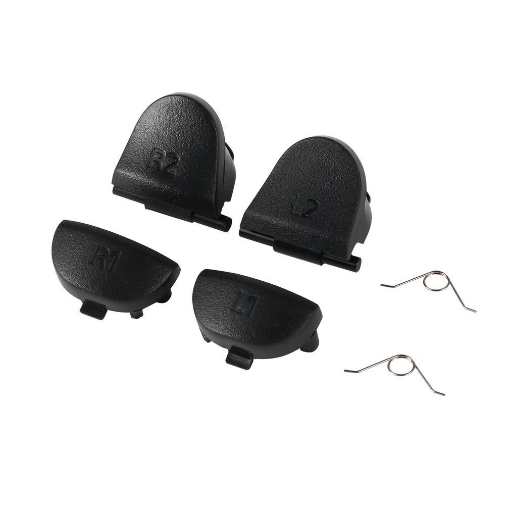 black Replace Buttons R1 L1 R2 L2 Triggers for Dualshock 4 for PS4 Controller