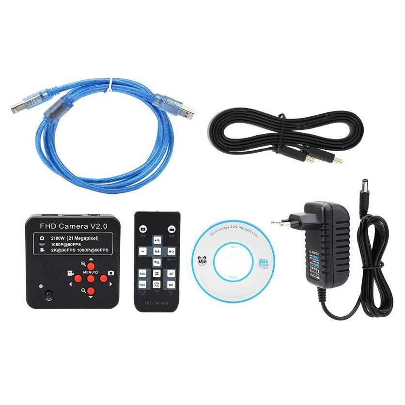 21MP HDMI USB 100-240V Industry Microscope Camera 1080P 2K C-mount Video