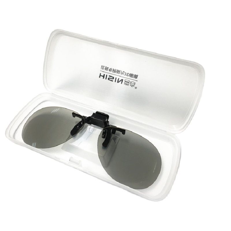 2021 New 3D Glasses for TV Movie Passive Home TV IMAX Cinema Clip on Type Passive Circular ABS Scratch Resistant 3D Glasses Clip