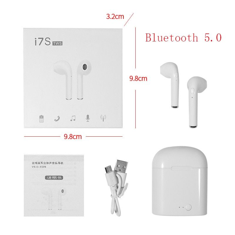 OWX i7s TWS Wireless Earpiece Bluetooth Earphoness I7 sport Earbuds Headset With Mic In-Ear Earbud Music Business headset