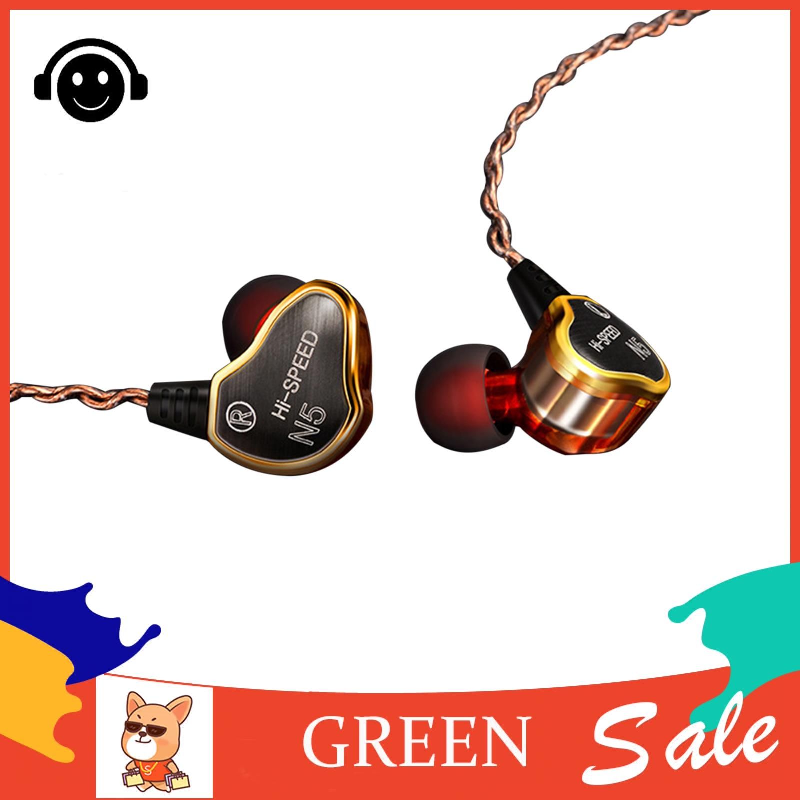 Green forest Wired Headphone Non-slip Surround Sound Gaming Earphone