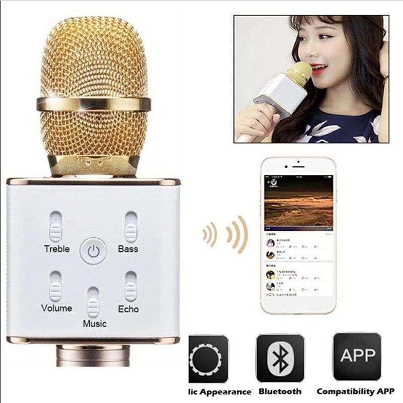 Karaoke Tuxun Q7 Wireless Bluetooth Microphone Speaker
