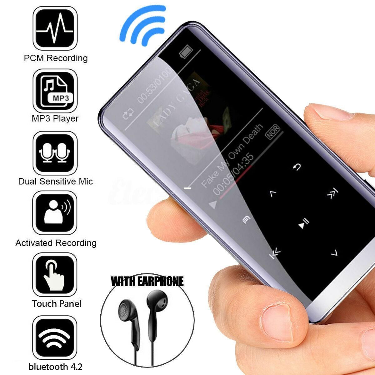 Bluetooth MP3 Player HIFI Sport Music Speakers MP4 Media FM Radio Recorder  Volume:8GB Style:With Bluetooth