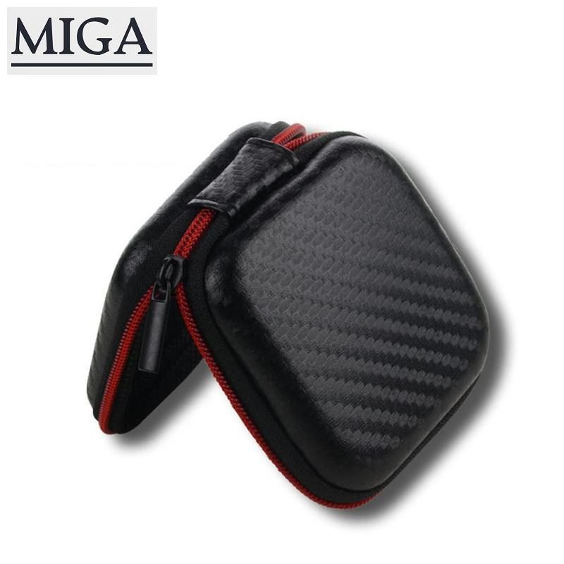 Headphone Bag Phone Charger Data Cable Storage Box Pressure Zipper(7.5 * 7.5 * 3.1 Cm)