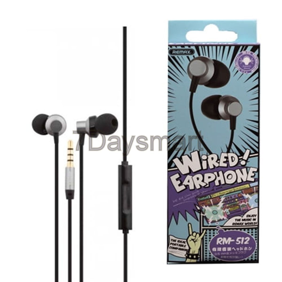 REMAX RM 512 High Performance Wired In Ear Earphone Stereo with Mic, 3.5mm Jack