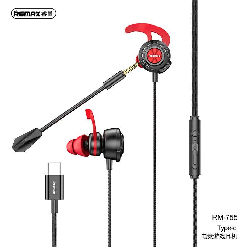 Remax RM-755 Gaming Earphone with Super Bass for Type-C