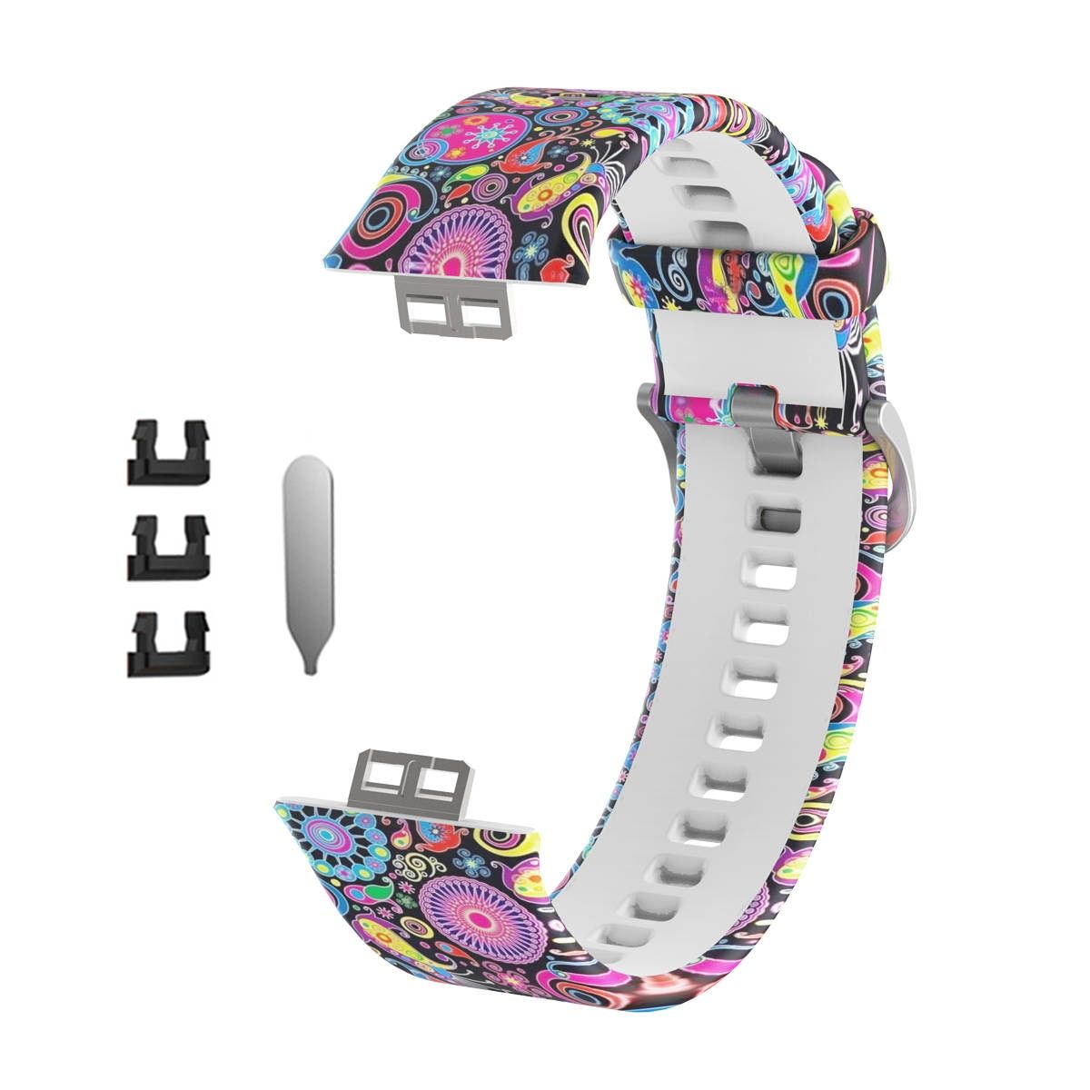 Replacement Silicone Strap For Huawei Watch Fit  SmartWatch Band Accessories 2021 Colorful WristBand Bracelet with tool