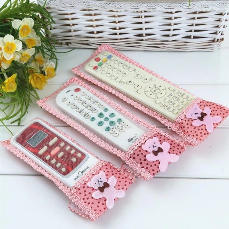 All Size TV,AC Remote Control Bag Pink Bow-knot Cover