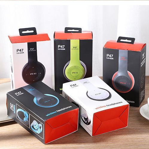 P47 Wireless Headphone Bluetooth 5.0 Earphone Foldable Bass Helmet Support TF-Card For PS4, Phone, PC With Mic Headsets Gift P47 Wireless Bluetooth Headphone Earphone with SD Card Slot | P47 Headband Foldable Stereo Bluetooth Headphones Wireless Headset