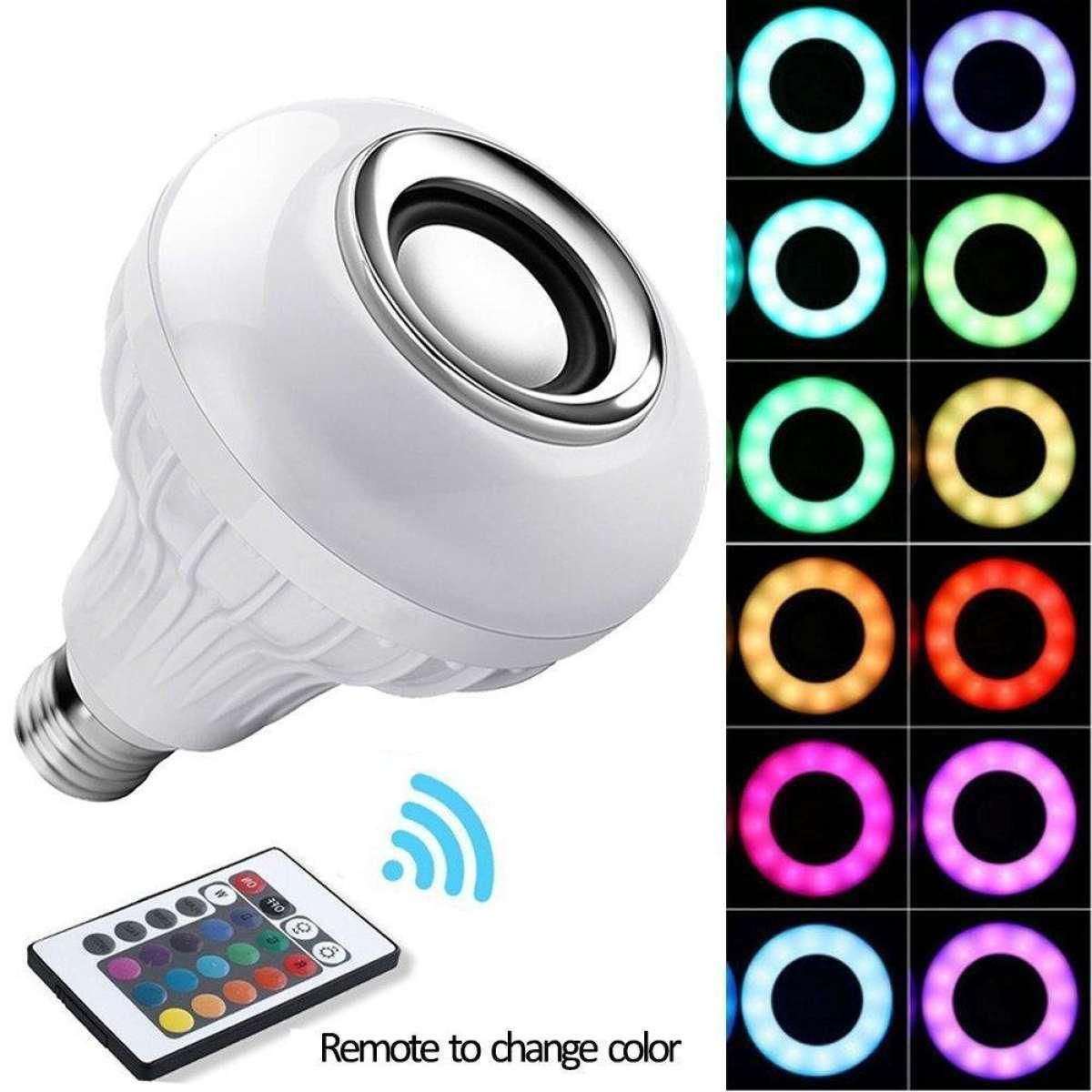 Bluetooth Speaker Bulb - Remote Control Colour Changing Bulb With Bluetooth Speaker - Led Music Bulb -  Bluetooth Speaker