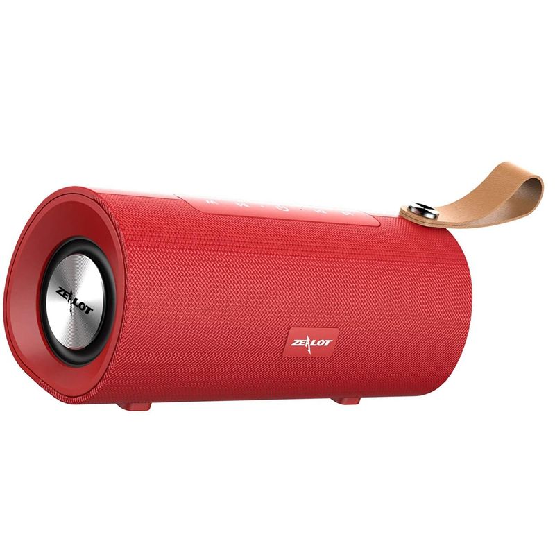 ZEALOT S30 Bluetooth Portable Wireless Speakers Stereo Loud Sound Waterproof TWS Bluetooth V5.0 Speakers(Red)