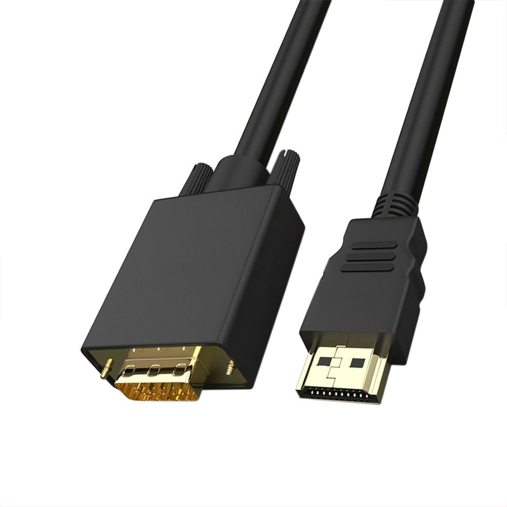 Yfashion 1.8m -compatible o VGA Cable Converter Adapter For HDTV Pc Desktop Monitor Video 1080p color