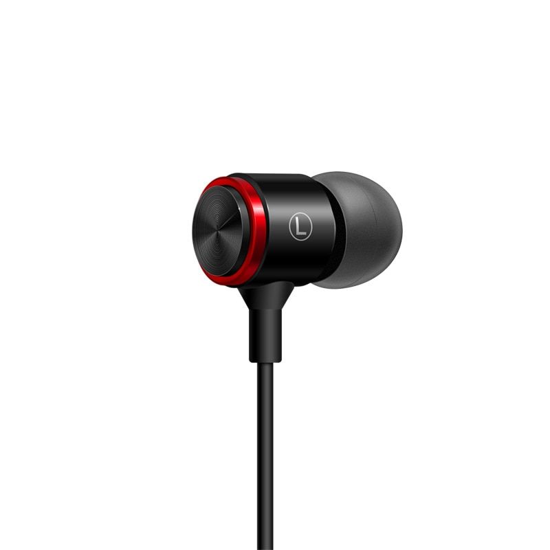 Stereo Bass Earphone In Ear 3.5mm Wire Control Wired Earphone Metal Sports Music Headset With Microphone For General Purpose