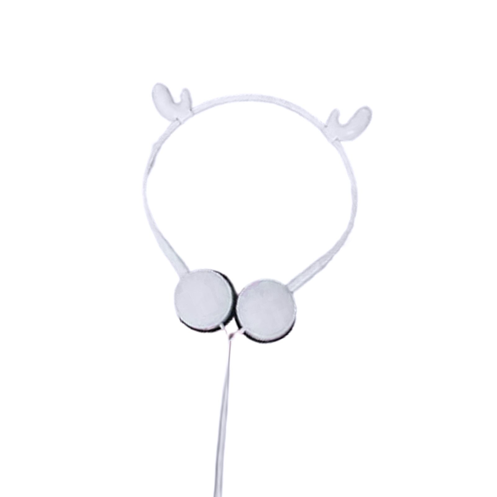 Cute Cartoon Elk Shape Wired Headphone Stereo Sport Headset with Microphone