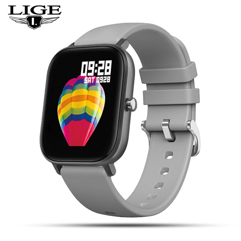 LIGE New Ladies Smart watch Heart Rate blood Pressure Monitoring Fitness tracker Sports Female smart watch Male For Android iOS