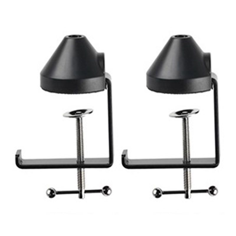 2X Metal Table Mounting Clamp Cantilever Bracket Clamp for Microphone Suspension Boom Scissor Arm Stand Holder