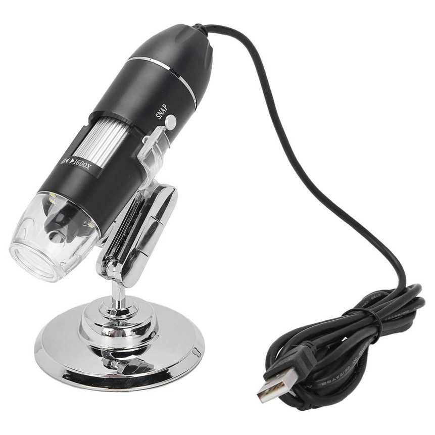1600X USB Digital Microscope Adjustable 8LED Portable Electronic with Stand