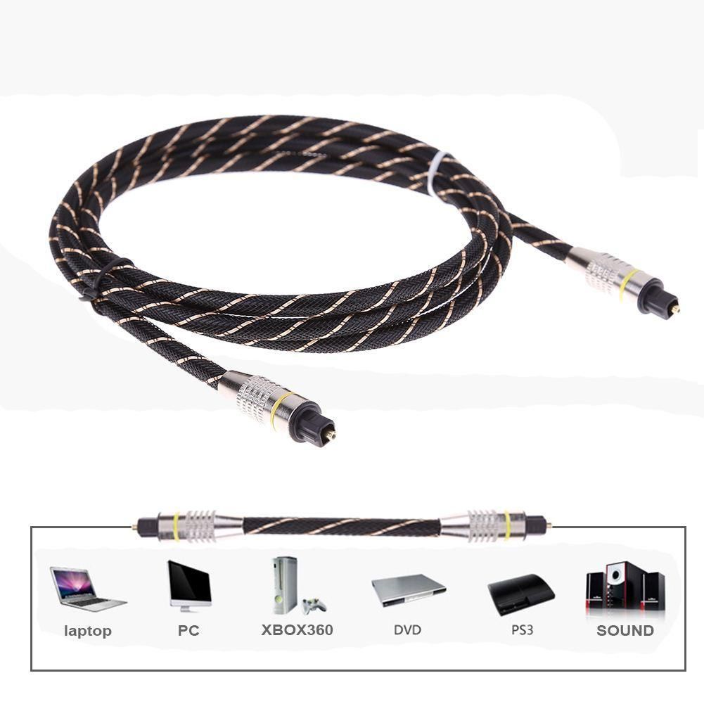 Digital Optical Audio Cable Fiber Optic Cable Toslink Male to Toslink Male Cable for CD DVD-5M