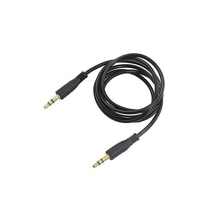 3.5mm Male to Male Stereo Audio Cable - Black