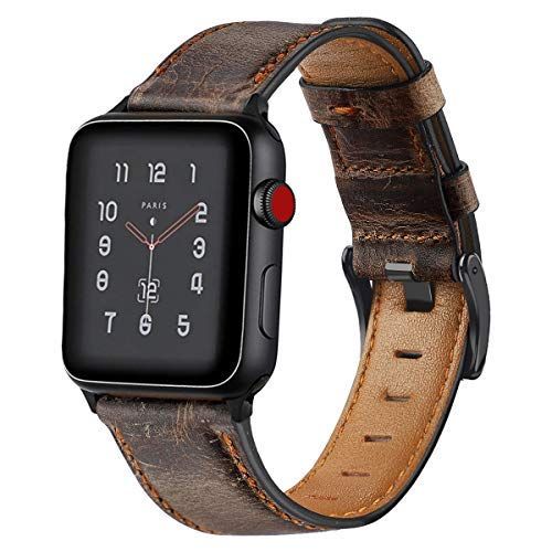 Strap for Apple watch band 44mm 40mm 42mm 38mm iwatch belt Retro Cow Leather watchband bracelet apple watch serie 6 SE 5 4 3 44
