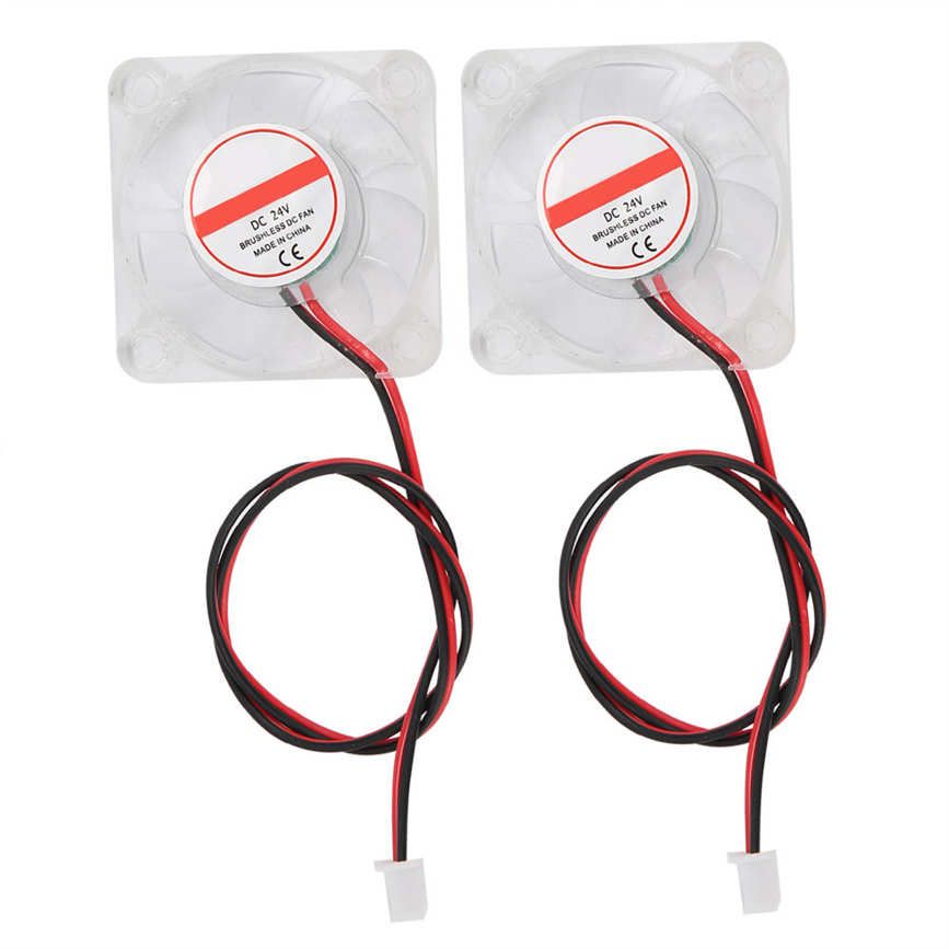 Himeng La 2Pcs 3D Printer Cooling Fan LED Light Hydraulic Bearing Mini Radiator 4010 for V6 Hotend