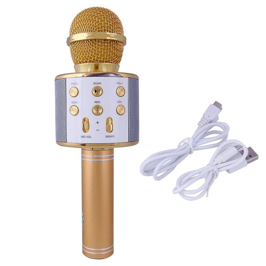 KTV Wireless Karaoke Handheld Microphone USB Player Mic Speaker Portable Christmas Birthday Home Party