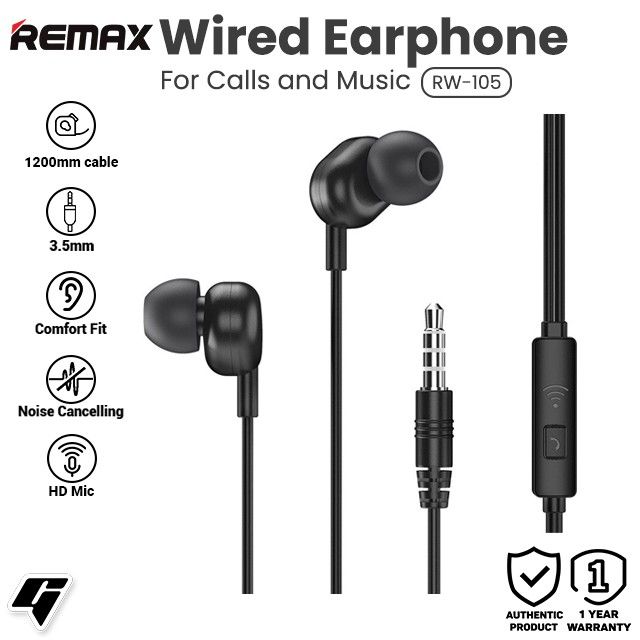 Remax Rw-105 Wired Earphone