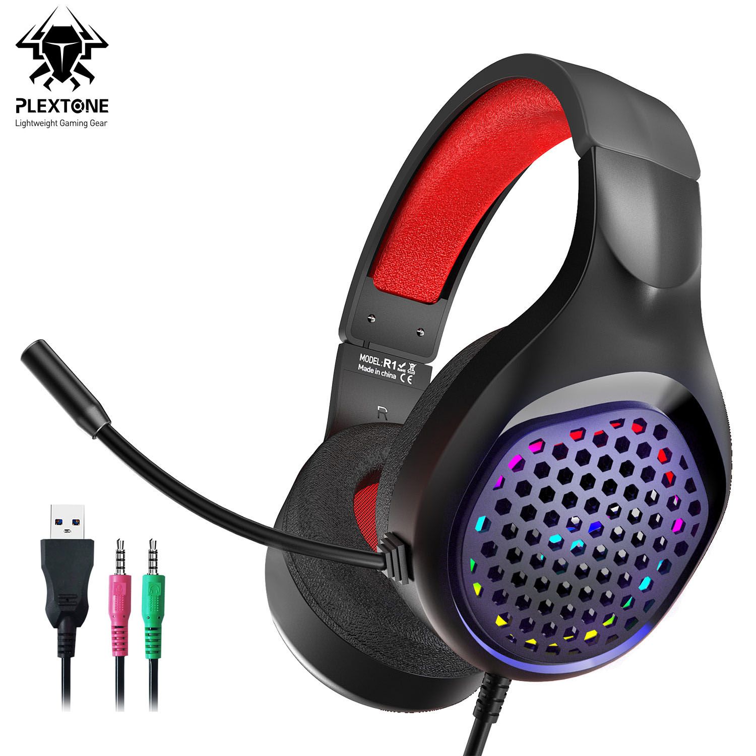 PLEXTONE xMOWi R1 Gaming Headphones Gaming headsets Noise Cancelling  Over Ear Light Bass Surround