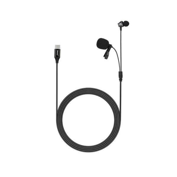 JMARY MC - R6 Type-C Microphone & 1 Earphone For Android phone, YouTube, Video record