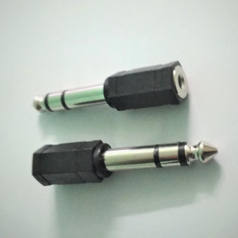3.5mm (3.5 mm) MONO Socket to 6.35mm Stereo Jack Converter Adapter- 2 Pcs