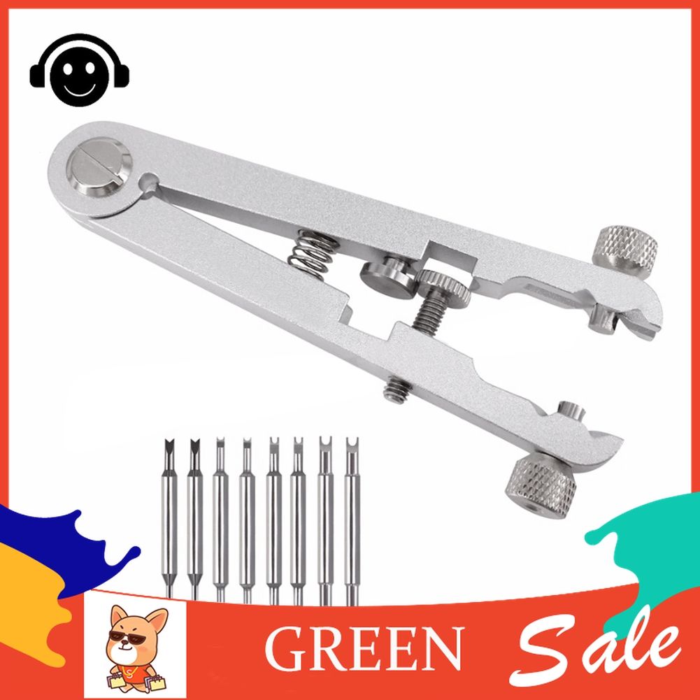 V Type Watch Bracelet Pliers Remover Repair Tool with 8Pcs Pins for 6825 Strap