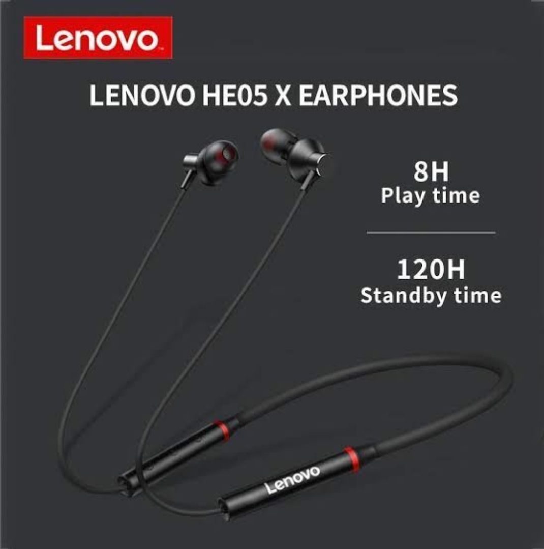 Lenovo HE05x Neckband Wireless Bluetooth Earphone - Headphone - Headphone