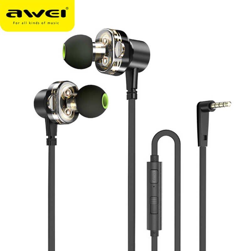 AWEI Z1 In ear Earphones For Phone Headsets Wired Earphone With Mic Earbuds Earpiece
