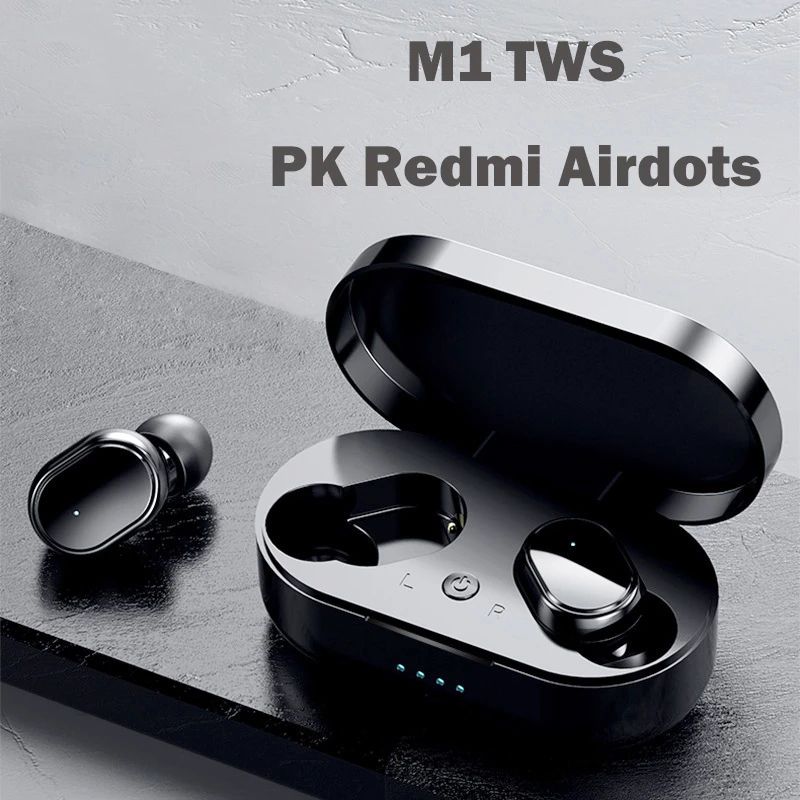 M1 TWS Bluetooth Earphones Handsfree Dual Earbud  HIFI Music Wireless Earbuds Waterproof Gaming Headset with Mic