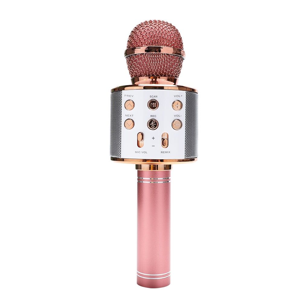 Bluetooth Wireless Handheld Microphone Portable Karaoke USB Microphone Professional mikrofon Speaker Home KTV Radio Studio WS858 Black