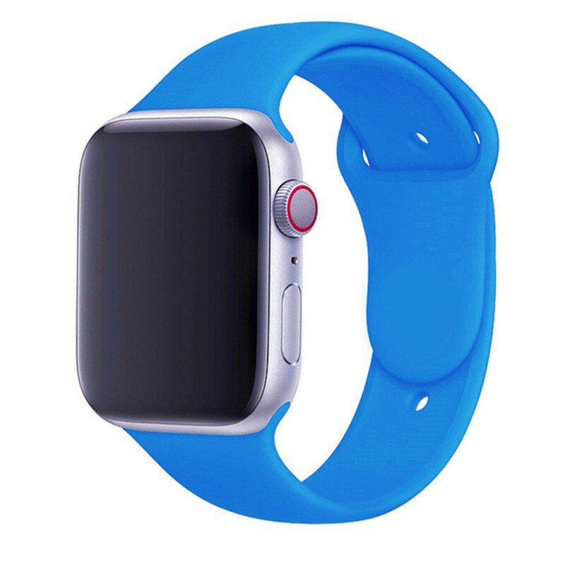 Silicone Strap For Apple Watch band 44mm 40mm 38mm 42mm Rubber wristband Sport belt correa bracelet iWatch serie 5 4 3 se 6 band