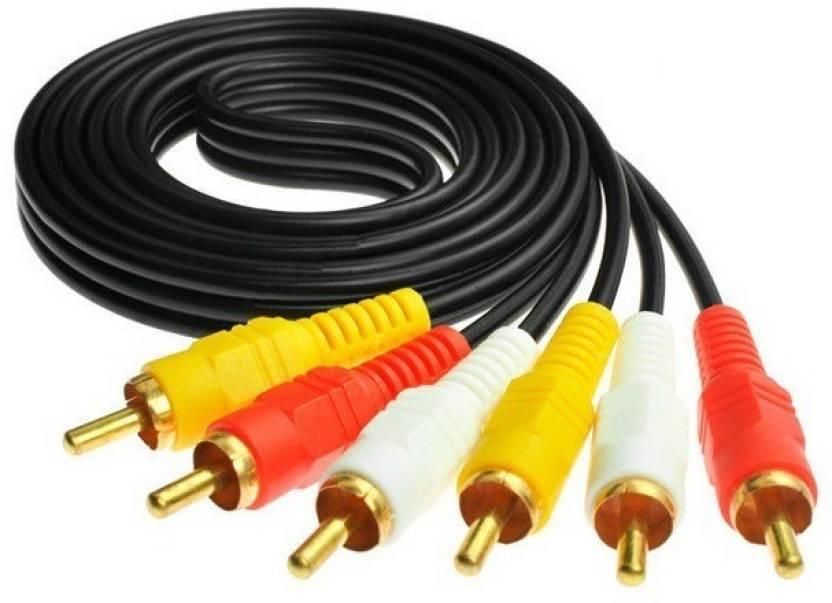 1.5m 3 RCA MALE to 3 RCA CABLE MALE PLUG AUDIO PHONO VIDEO AV DVD
