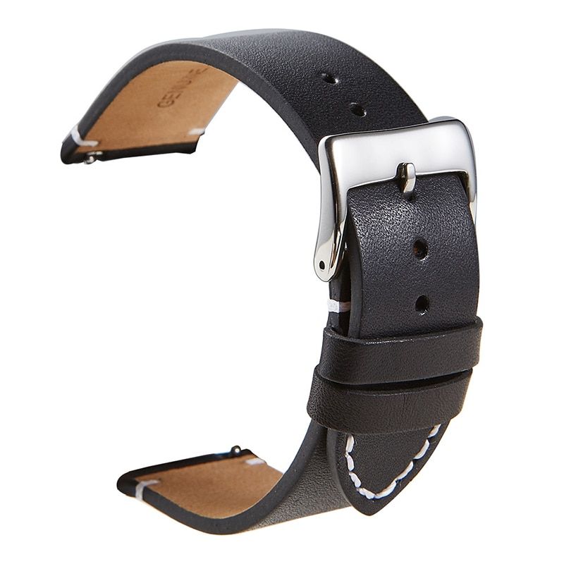 UTHAI F08 Leather Strap  Watchband Band Matte Soft Quick Release Simple Thin Bracelet Cowhide  Retro 16mm 18mm 20mm 22mm 24mm