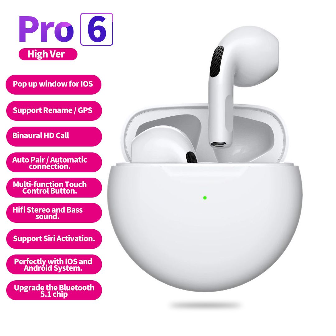 Yfashion ws Wireless  Earphones For Iphone Sports Earphones With crophone Bass Air Pro 6 color