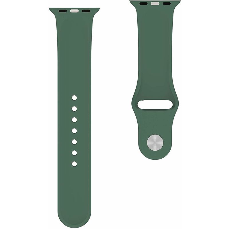 42mm 44mm 45mm Soft Silicone Replacement Strap For Smart Watch-Mate Green