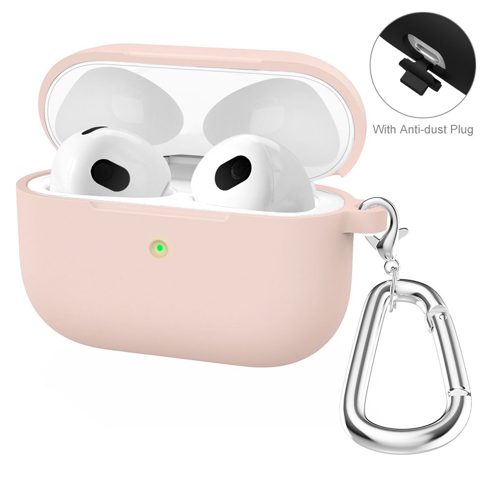 ENKAY Hat-Prince Thickened Silicone Protective Case Shock-Absorbing Cover with Keychain for Apple AirPods 3