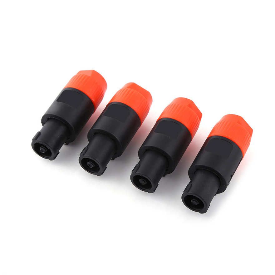 4PCS NL4FC Male Plug Speaker Audio Cable Cord Adapter Connector