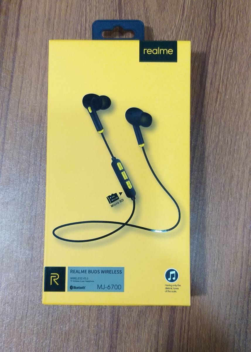 Realme Buds 2 (MJ-6700) Bluetooth Earphone TF Card Supported with Volume Key Wireless Stereo Earphone - Black