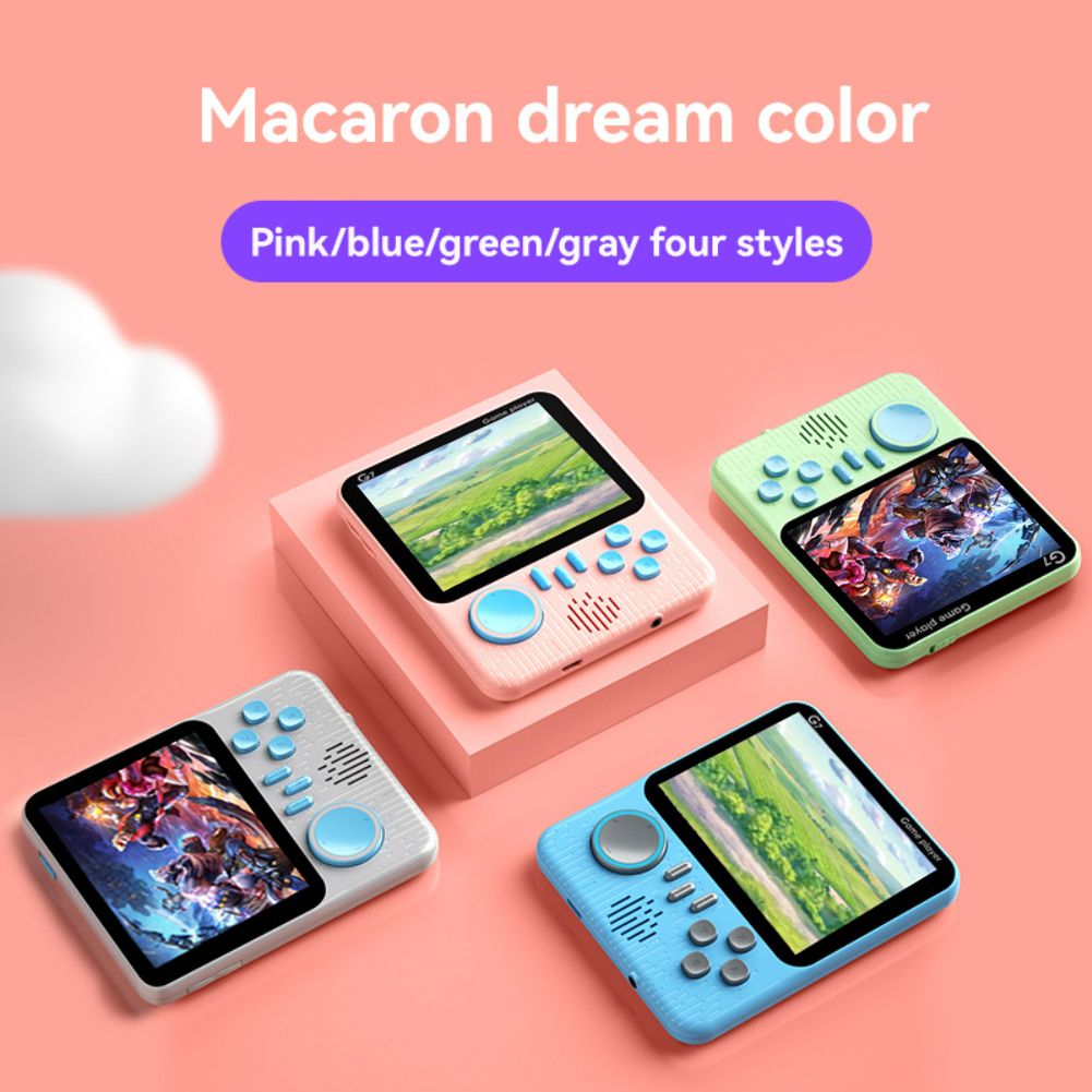 New Video Game Consoles 666 in 1 Retro Games AV Out Two Player Gamepads Rechargeable Portable Game Players for Kids Gift Geartronic