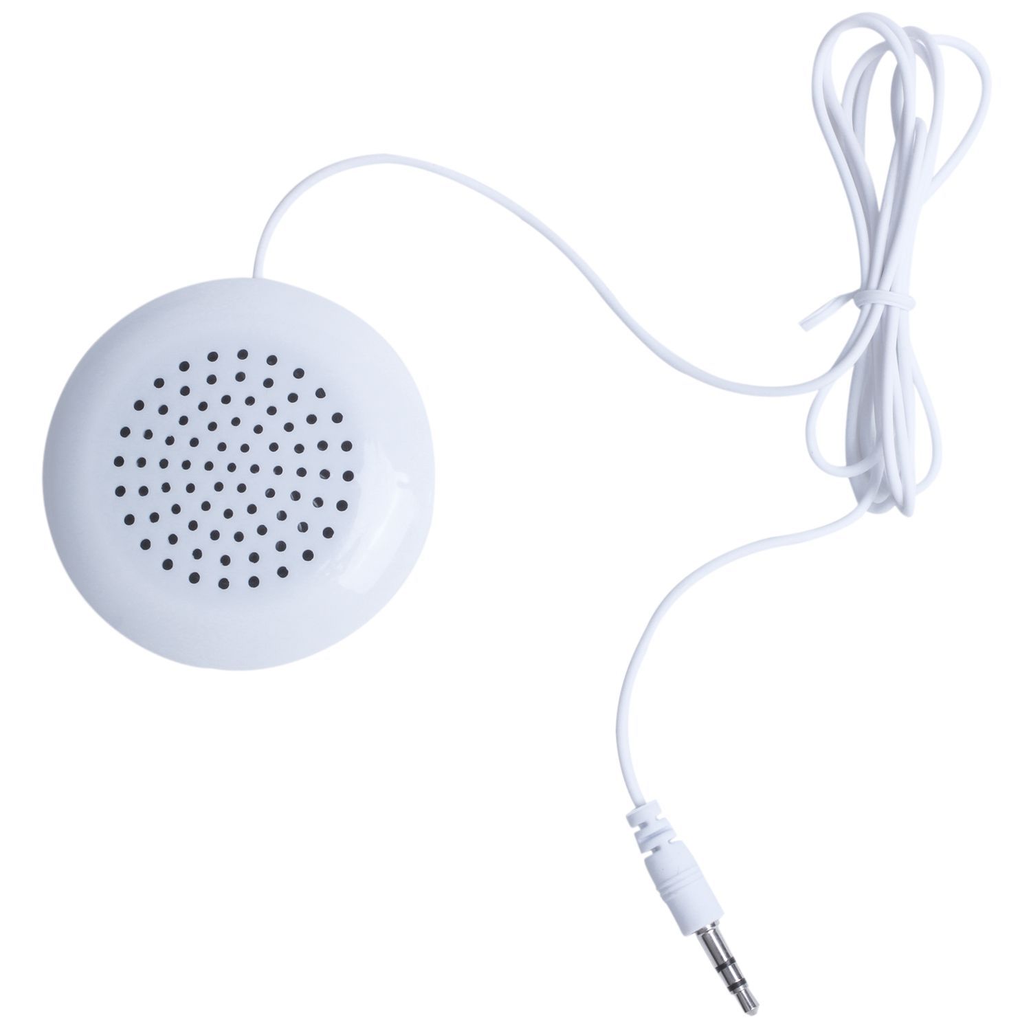 3.5mm Portable Mini Speaker Pad for MP3 MP4 CD iPod Phone White - White
