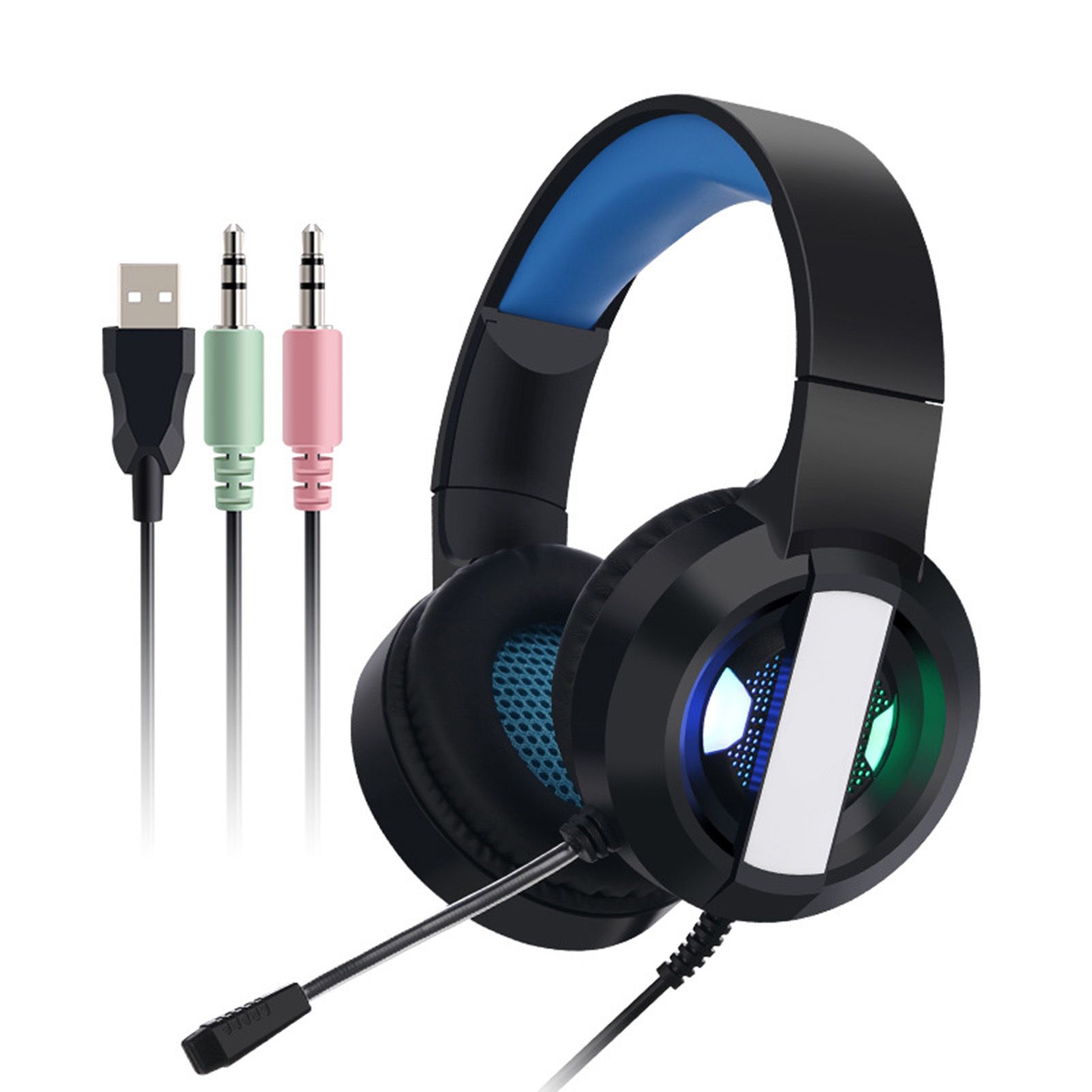 S300 MIC Headphone 3D Stereo Sound Omnidirectional 7.1 Channel HiFi Wired Gaming Headset for E-sports