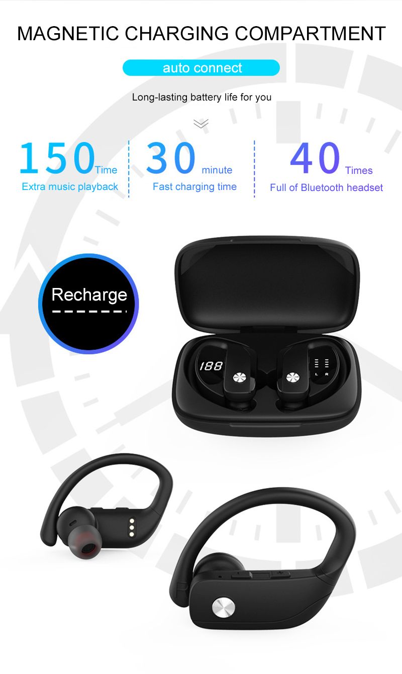 T16 Bluetooth 5.0 Wireless Headphone With HiFi Deep Bass Bbuilt In Micphone professional design
