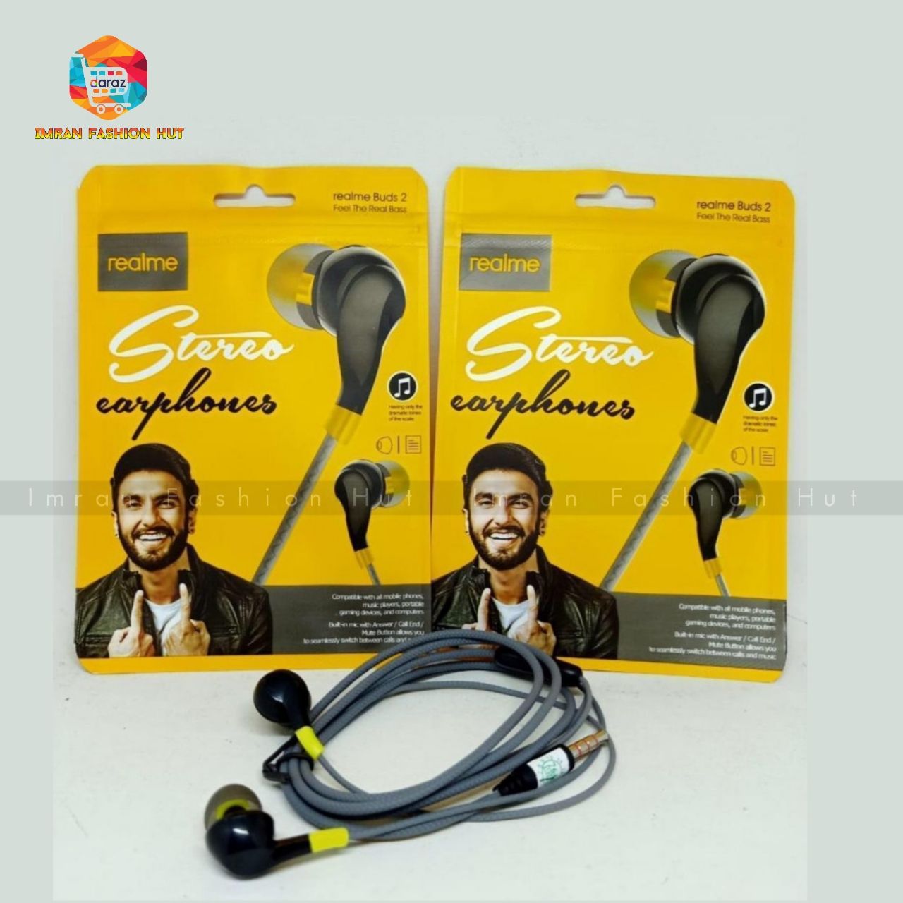 Stereo buds 2 Wired Earbud In-ear Bass Subwoofer Stereo Earphones Hands - With Mic - Imran Fashion Hut